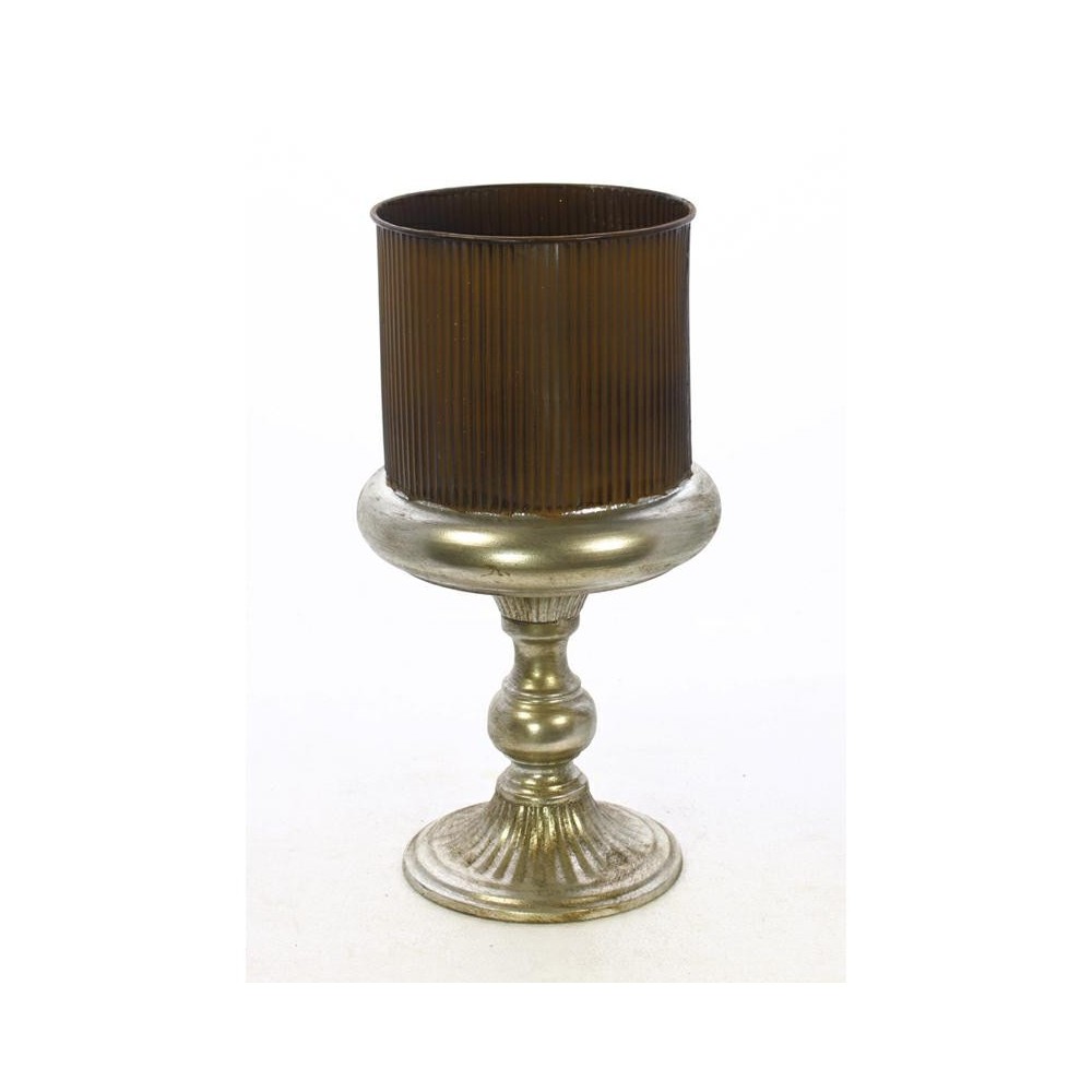 VASO RUGGINE ARGENTO D22 H41 METALLO